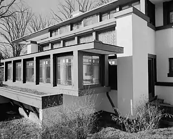 Dining Room, bay windows, Winter 1968