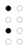 ⠅ (braille pattern dots-13) 