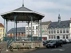 The kiosk and Town Hall