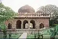 Front view of the Barakhamba Monument