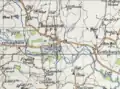 20th century map of Brandeston, Suffolk