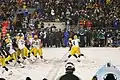 Favre hands off the ball to a running back