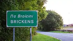 Brickens road sign