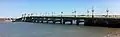 The bridge as seen from the west bank, in downtown Saint Augustine.