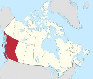 List of National Historic Sites of Canada in British Columbia