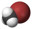 Spacefill model of bromomethane