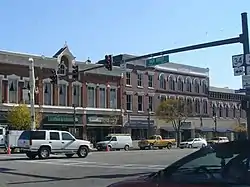 Eastern side of the courthouse square