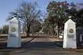 Entrance gate to the campus