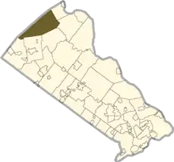 Location of Springfield Township in Bucks County, Pennsylvania