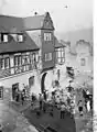 Hostellers in the courtyard, April 1932