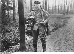 German peakless forage cap of WWI, based on the type worn by sailors.