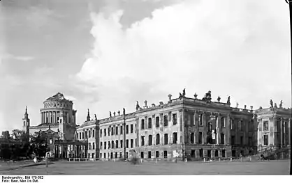 In ruins after World War II