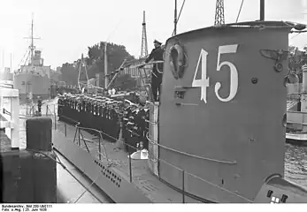 Crew aboard during Commissioning celebrations