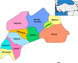 Districts of Burdur