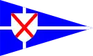 Burgee of Porthpean Sailing Club, Cornwall