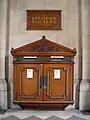 A wooden wall box in Burlington House, London