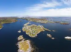 Burnt Islands aerial view