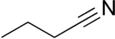 Structural formula of butyronitrile