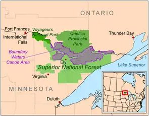 Protected areas along the international boundary