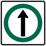 RB-15Must proceed straight only, turns prohibited