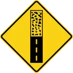 WA-25Rough pavement ahead