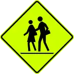 WC-16School crosswalk ahead