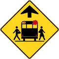 School bus stop ahead