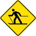 Skier crossing