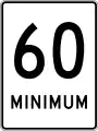 Minimum speed limit sign