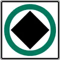 Route for dangerous goods vehicles