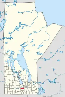 Location of the RM of Grey in Manitoba