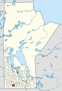 Location of the RM of Prairie Lakes in Manitoba