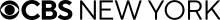 The CBS eye in black next to the letters CBS bolded in a sans serif, followed by the words NEW YORK thinner in the same sans serif.