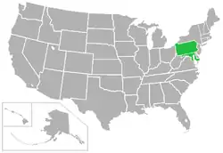 Location of teams in Centennial Conference