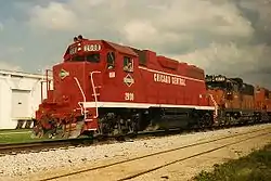 CCP#2008, an EMD GP38 formerly owned by the Chicago Central and Pacific RR, now part of CN