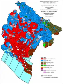 Ethnic structure of Montenegro by settlements 2003