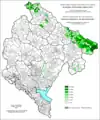 Share of Muslims in Montenegro by settlements 1961