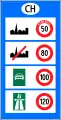 4.93 Generally valid speed limits for different categories of roads in Switzerland