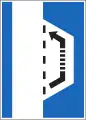 4.15 Passing Place (designates a place, where a slower or downwards driving vehicle can let pass faster or oncoming traffic on steep/narrow/mountain roads (upwards driving vehicle has priority); however, voluntary stopping or parking is prohibited)