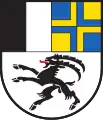 Modern coat of arms of the Swiss canton of Graubünden, combined (marshalled) from the three older (15th to 16th century) coats of arms of the Three Leagues in 1932.