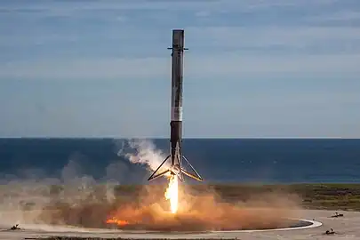 Falcon 9 landing at LZ-1