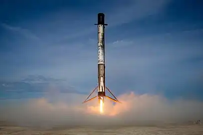 Falcon 9 landing at LZ-1