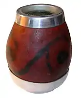 Calabash gourd, Lagenaria siceraria, used for drinking mate