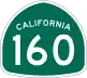 State Route 160 marker