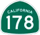 State Route 178 marker