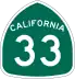 State Route 33 marker