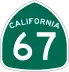 State Route 67 marker