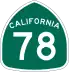 State Route 78 marker