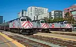 Three EMD F40PH-2CATs at San Francisco.