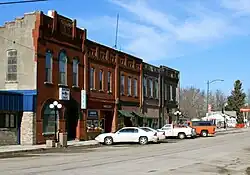 View along Water Street in Cambridge, Iowa